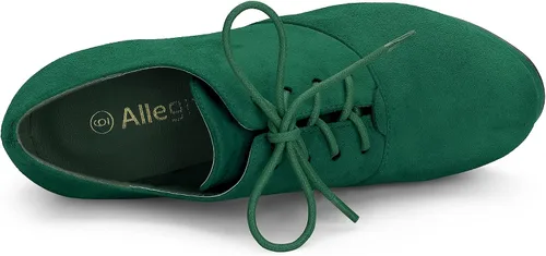 Vista 5 de Allegra K Botas de plataforma con cordones gruesos para mujer
