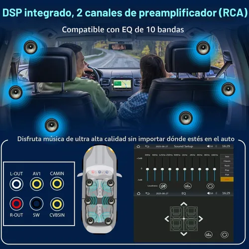 Vista 7 de Estéreo doble del coche del dinar 7" inalámbrico CarPlay/Android