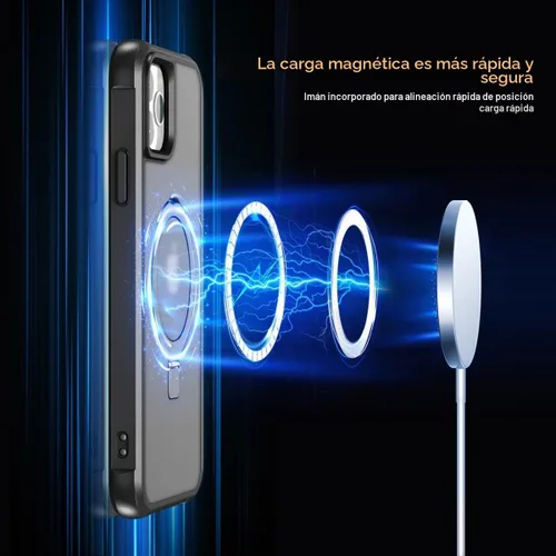 Vista 3 de CHAOFEnG Funda compatible con iPhone 11 Pro Max con soporte, color negro Fundas delgadas de grado militar para iPhone 11 Pro Max con soporte