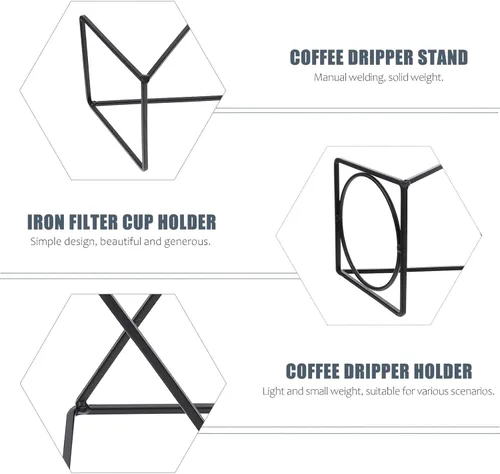 Vista 3 de Soporte de goteo para verter sobre el gotero, fabricante de filtro de café, soporte para taza de filtro, soporte para colador de té para cafetera