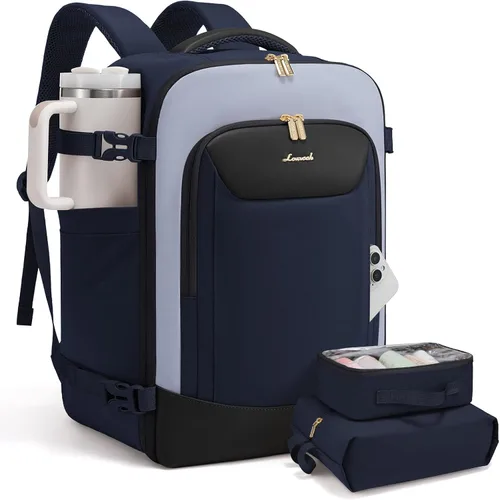 Vista 32 de LOVEVOOK Mochila de viaje para mujeres y hombres, bolsa de viaje para artículos personales de la TSA para laptop de 17.3 pulgadas aprobada por