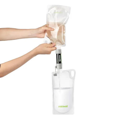 Vista 15 de Miniwell Filtro de agua portátil L630 con embalaje al vacío mejorado, almacenamiento de 25 años, opciones de uso versátiles y duraderas, paquete