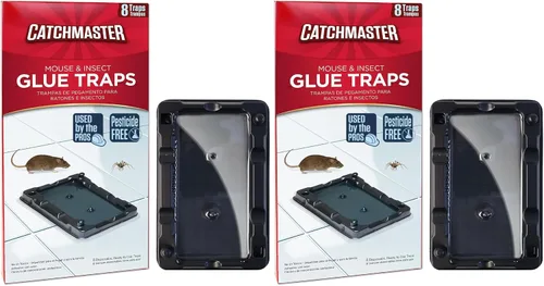 Vista 12 de Catchmaster -6 trampas de pegamento resistentes a la congelación para ratones e insectos, para interiores para el hogar, bandeja adhesiva