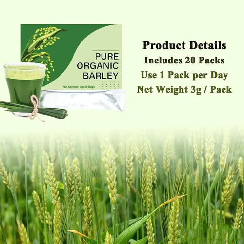 Vista 7 de linnavarv Naveta - Polvo de hierba de cebada 100% puro y orgánico, Naveta Pure Organic Barley Grass Juice Powder Japan, 20 paquetes/caja