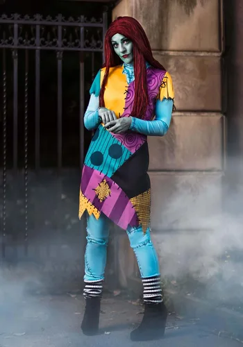 Vista 6 de Disfraz de Sally de Pesadilla antes de Navidad para mujer, disfraz de Tim Burtons NBC Sally para disfraz de película Cosplay