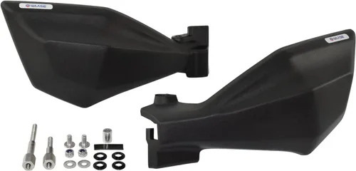 Vista 3 de Paramanos de motocicleta negro manillar cepillo de mano protector de freno embrague cubierta protector de flujo de aire deflector de viento