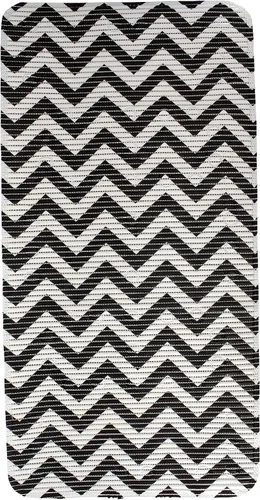 Vista 2 de Splash Home Chevron Softee - Tapete individual para bañera, antideslizante, extra largo, con 58 ventosas, 36 pulgadas de largo x 17 pulgadas