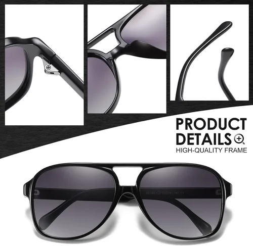 Vista 3 de MORESHINE Gafas de sol polarizadas cuadradas de gran tamaño para mujer con protección UV400