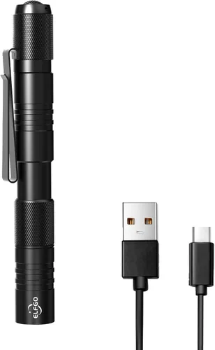 Vista 10 de LED Pen Light, linterna de pluma zoomable 270 lúmenes con 2* AAA Pocket Size Clip Pen Flashlight Small Mini Handheld Slim Flash Light for Nurse