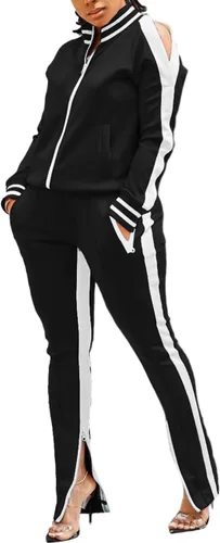 Vista 4 de TOPONSKY Conjunto casual de 2 piezas para mujer, conjunto de pantalón largo