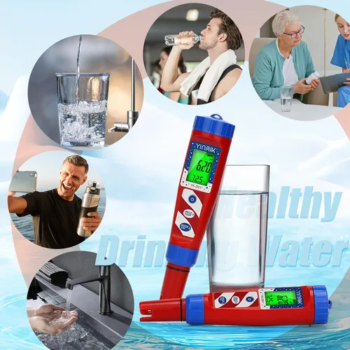 Vista 6 de Probador de agua de hidrógeno, probador de pH, medidor de pH digital para agua hidrogenada, medidor H2 (PPB/PPM), medidor de ORP Prueba de botella