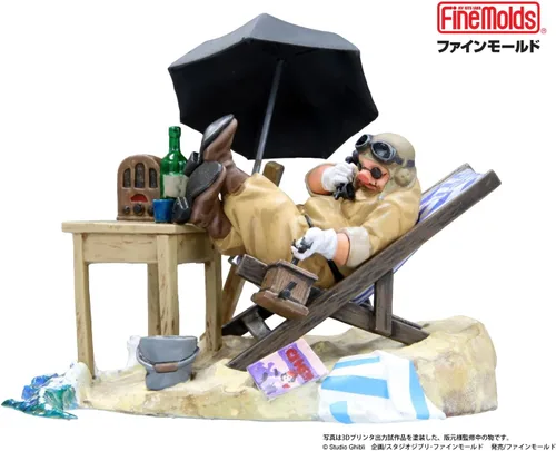 Vista 2 de Fine Mold Studio Ghibli Vignette Collection No.1 Red Pig Polco of Hide Non-Scale Plastic Model GV1 Moldeado