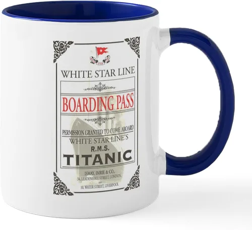 Vista 13 de CafePress The Courageous Titanic Band Taza de café de cerámica de 11 oz (11.0 fl oz)