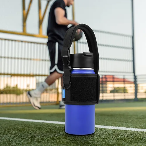 Vista 3 de Xxerciz Soporte para botella de agua con correa de asa, funda universal para botella de agua para deportes, gimnasio, senderismo, camping, caminar