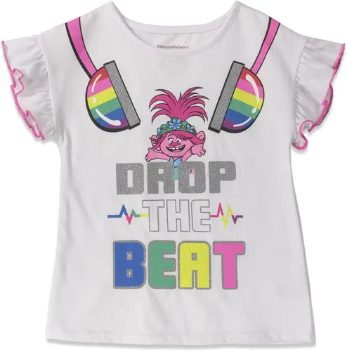 Vista 2 de Trolls Poppy - Conjunto de 3 piezas con falda de tul y diadema para niñas pequeñas a grandes