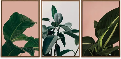 Vista 93 de SIGNWIN Lienzo enmarcado para pared, vista aérea de palmeras tropicales en un cielo azul, fotografía del océano costero, arte moderno, panorámico