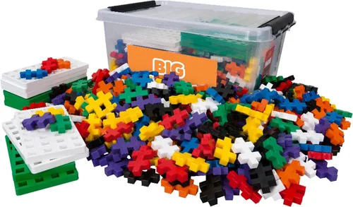 Vista 9 de PLUS PLUS BIG - Juego abierto – 400 piezas en bañera de almacenamiento – Mezcla de colores básicos, juguete de construcción de construcción, bloques