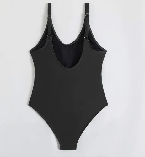 Vista 4 de Danga bay Trajes de baño deportivos para mujer, negro, de una pieza, para adolescentes, espalda baja, modesto, resistente al cloro, ajustable