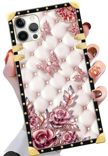 Vista 14 de Funda compatible con iPhone X/Xs, TPU suave de lujo y parte trasera de policarbonato duro para niñas y mujeres, funda protectora a prueba de golpes