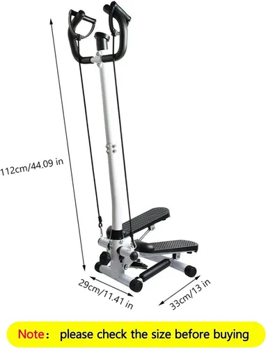 Vista 3 de MAD HORNETS Fitness Entrenamiento Ejercicio Escalera de aire Máquina de pasos Equipo cardiovascular con barra de manija, monitor LCD multifunción