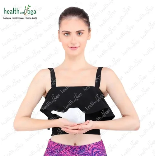 Vista 6 de SoulGenie HealthAndYoga QwikFlo Kit de enjuague sinusal ligero Neti Pot - Olla Neti compacta para niños y adultos - Olla de lavado de nariz apta