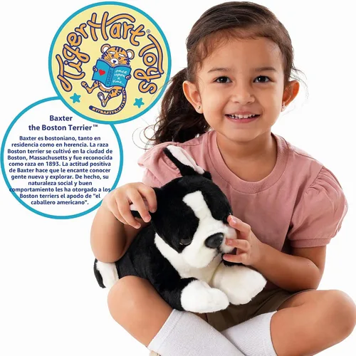 Vista 2 de TigerHart Baxter The Boston Terrier - Perro de peluche de 12 pulgadas