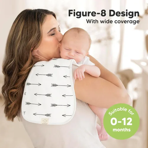Vista 7 de Paquete de 5 sacos de dormir orgánicos para bebés y niños y niñas, sacos de dormir orgánicos (nube), paños para eructos (paisaje gris)