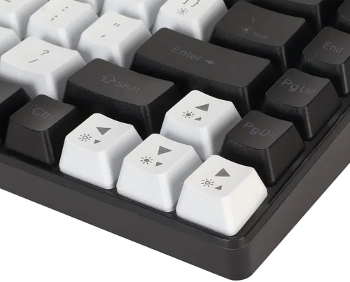 Vista 9 de Pssopp Teclado para juegos RGB Retroiluminación tipo C con cable 84 teclas (blanco)