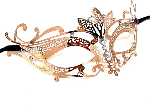 Vista 3 de STORM BUY Máscara veneciana con diamantes de imitación brillantes para damasmujeresniñas, Halloween, cosplay, baile de graduación, fiesta de baile