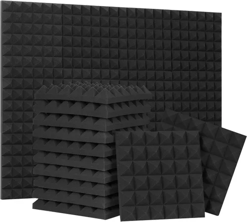 Vista 16 de SODOCT - Paquete de 2 paneles de espuma acústica grandes para cajas de huevos, 48 x 24 x 1.2 pulgadas, espuma a prueba de sonido de alta densidad