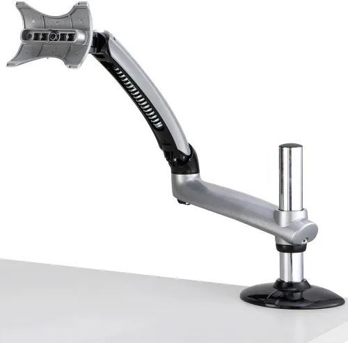 Vista 2 de Escritorio para Apple expandible montado sobre brazo con resorte y base con arandela - plateado