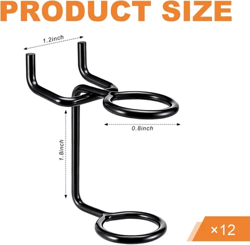 Vista 2 de Ripeng Organizador de destornilladores, portaherramientas multiherramienta, soporte para herramientas de doble anillo, accesorios de tablero