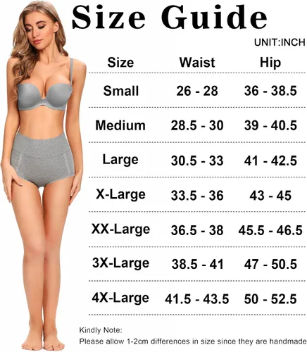 Vista 7 de Ropa interior suave de algodón de tiro alto para mujer ropa interior transpirable paquete múltiple