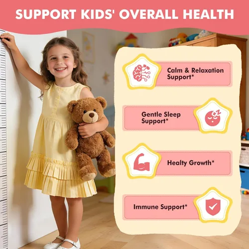 Vista 3 de Gotas líquidas de glicinato de magnesio para niños mayores de 4 años, glicinato de magnesio 100/200 mg para dormir, relajación y apoyo a la calma