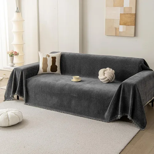 Vista 19 de DREAMINGO Funda de Sillón de Chenilla Fundas de Sofá Jacquard Lavables Protector de Muebles Funda de Sofá Reclinable 1 Cojín Funda de Silla