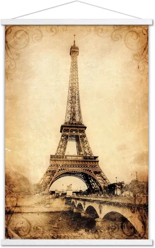 Vista 19 de Trends International The Eiffel Tower - Póster de pared rústico, 14.725 x 22.375 pulgadas, versión enmarcada de madera de granero Versión enmarcada