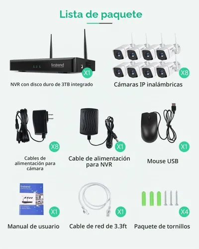 Vista 8 de Nuevo sistema de cámara de seguridad inalámbrica firstrend 3K 5MP 2026