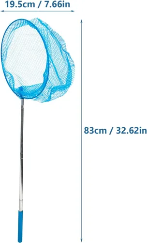 Vista 3 de TENDYCOCO Red de captura telescópica con cubos, kit de captura al aire libre para niños y adultos, red de pesca de malla fina para insectos