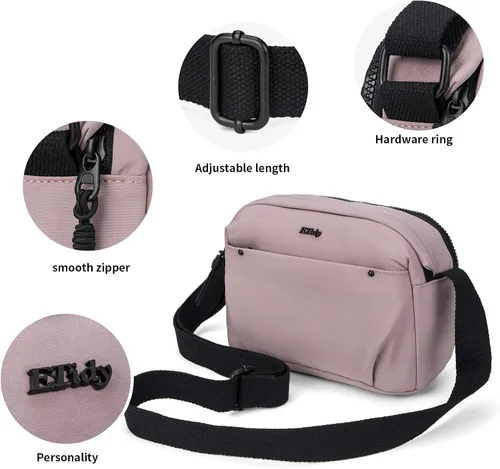 Vista 4 de ETidy Bolso de hombro de moda para mujer, bolso cruzado casual, impermeable, ligero, bolso hobo