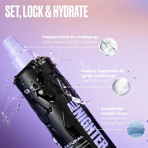 Vista 5 de Urban Decay All Nighter - Spray fijador de maquillaje impermeable, acabado natural, hasta 24 horas de uso, niebla facial ultrafina, primer