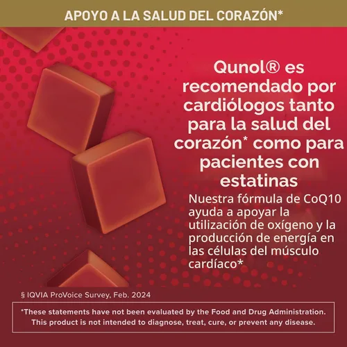 Vista 7 de Qunol CoQ10 200 mg Gomitas Blandas, Suplemento de Coenzima Q10 de Fuerza Extra y Ultra Alta Absorción, Suplemento Recomendado por el #1 Cardiólogo