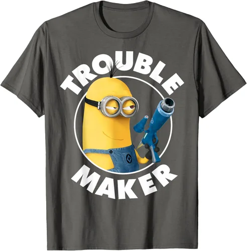 Vista 90 de Despicable Me Minions Kevin Fabricante de Problemas Gráfico Camiseta Negro