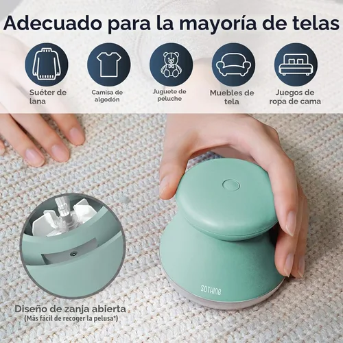 Vista 3 de Afeitadora de tela, removedor de pelusa recargable, uso en algodón, poliéster y seda, tipo C, carga rápida, diseño compacto y elegante, desfuzzer