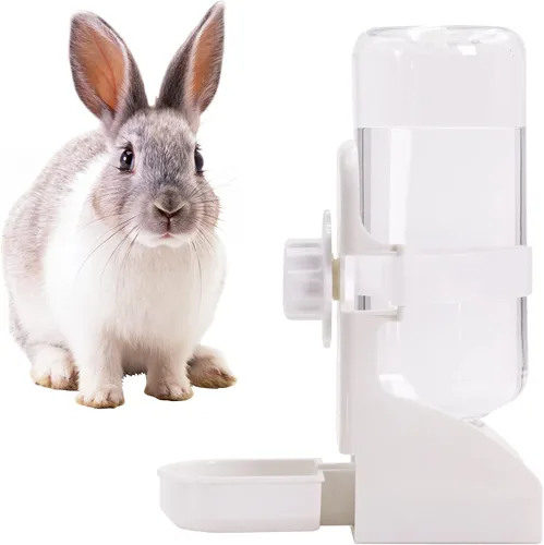 Vista 7 de Botella de agua de conejo con suspensión para mini conejito de indias, chinchilla, botella de agua automática de 16.9 fl oz por Gravity Flow Supply