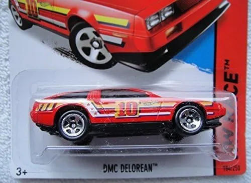Vista 2 de Hot Wheels, 2015 HW Race, DMC Delorean [Rojo] 184/250