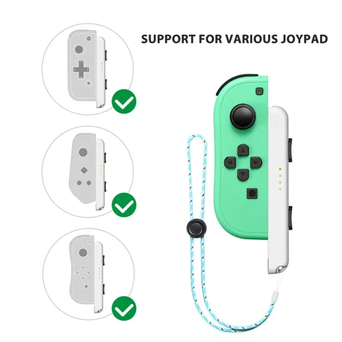 Vista 5 de D.Gruoiza Strap Compatible with Switch Joycon Straps, Replacement for Wrist Straps 4 Pack Support Adjustable Tightness (Black and White)