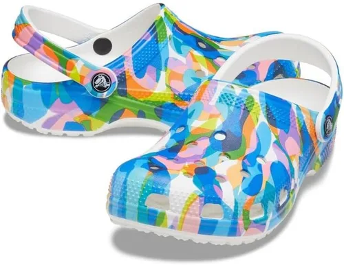Vista 3 de Crocs Zuecos clásicos de Out of This World II, Blanco/Multicolor, 6 mujer/4 hombre