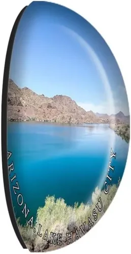 Vista 2 de Crystal - Imanes para nevera, diseño de Lake Havasu City Arizona, diseño de recuerdo de viaje de Estados Unidos, para regalo, decoración del hogar