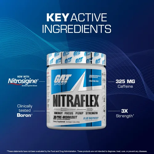 Vista 5 de GAT Sport Nitraflex - Polvo avanzado de preentrenamiento aumenta el flujo sanguíneo aumenta la fuerza y la energía mejora el rendimiento