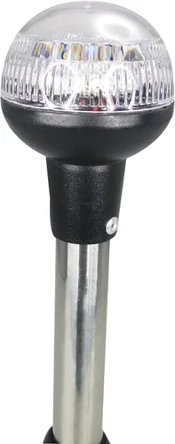 Vista 5 de Pactrade Marine Luz de poste redonda plegable ajustable RV 9 1/2 ''H Luz de navegación SS (LED)
